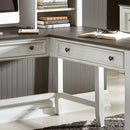 Allyson Park Right Turn Writing Desk in Wirebrushed White image