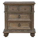 Liberty Furniture Carlisle Court Bedside Chest with Charging Station in Chestnut with Dusty Wax