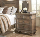 Liberty Furniture Carlisle Court Bedside Chest with Charging Station in Chestnut with Dusty Wax