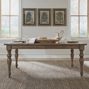 Americana Farmhouse Rectangular Leg Table in Dusty Taupe & Black image
