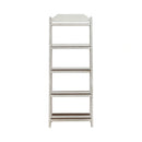 Magnolia Manor Leaning Pier Bookcase in Antique White & Weathered Bark image