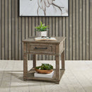 Parkland Falls Rectangular End Table in Weathered Taupe image