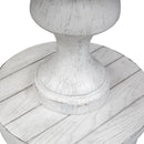 Sedona Round End Table in Heavy Distressed White image