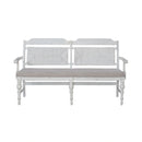 River Place Panel Back Bench in Riverstone White & Tobacco image