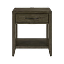 Shaker Lakes Open Nightstand w/ Charging Station image