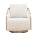 Nora Uph Swivel Accent Chair - Light Brown image