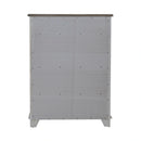 River Place 6 Drawer Chest in Riverstone White and Tobacco image