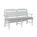 River Place Panel Back Bench in Riverstone White & Tobacco image