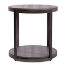 Modern View Round End Table in Gray image