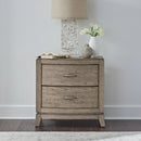 Avalon Nightstand with Charging Station in Burnished Beige image