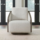 Nora Uph Swivel Accent Chair - Dark Brown image
