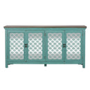 Kensington 4 Door Accent Cabinet in Turquoise image