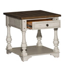 Morgan Creek End Table in Antique White image