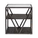 Arista Chair Side Table in Cobblestone Brown image