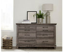 Liberty Furniture Lakeside Haven 6 Drawer Dresser in Brownstone