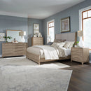 Brentwood King Uph Bed, Dresser & Mirror, Chest, Night Stand image