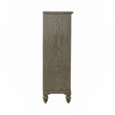 Americana Farmhouse 5 Drawer Chest in Dusty Taupe and Black image