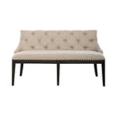 Americana Farmhouse Uph Shelter Dining Bench in Dusty Taupe & Black image