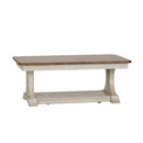 Farmhouse Reimagined Rectangular Cocktail Table in Antique White image