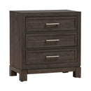 Modern Edge Nightstand w/ Charging Station in Caffe image