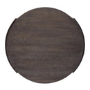 Modern View Round End Table in Gray image