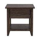 Paradise Valley Rectangular End Table in Saddle Brown image