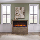 Fireplace TV Consoles 866 4 Drawer Chest w/ Driftwood Fire FTSD image