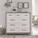 Liberty Furniture Palmetto Heights 9 Drawer Chesser in Shell White and Driftwood image