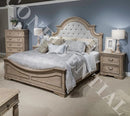 Liberty Furniture Magnolia Manor II Queen Upholstered Panel Bed in Weathered Bisque