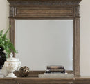Liberty Furniture Carlisle Court Landscape Mirror in Chestnut with Dusty Wax
