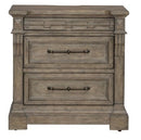 Liberty Furniture Town & Country 3 Drawer Nightstand w/ Charging Station in Dusty Taupe