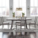 Liberty Furniture Modern Farmhouse Trestle Dining Table in Dusty Charcoal 406-P4860