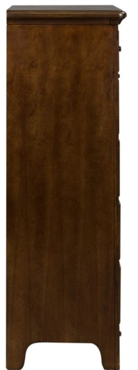 Liberty Furniture Saddlebrook 6 Drawer Chest in Tobacco Brown
