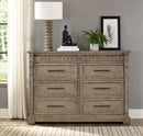 Liberty Furniture Town & Country 8 Drawer Dresser in Dusty Taupe