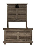 Liberty Furniture Lakeside Haven Twin Panel Bed in Brownstone
